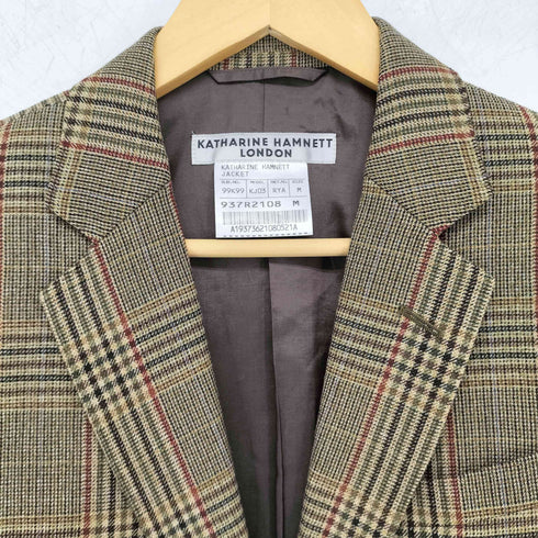 キャサリンハムネットロンドン KATHARINE HAMNETT LONDON チェック柄 ウールテーラードジャケット メンズ JPN:M